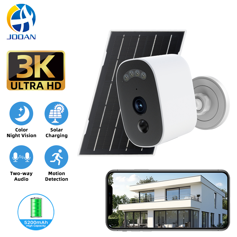 Home Security Video Cameras - Kamera bezpieczeństwa Jooan 3K HD, solarna,