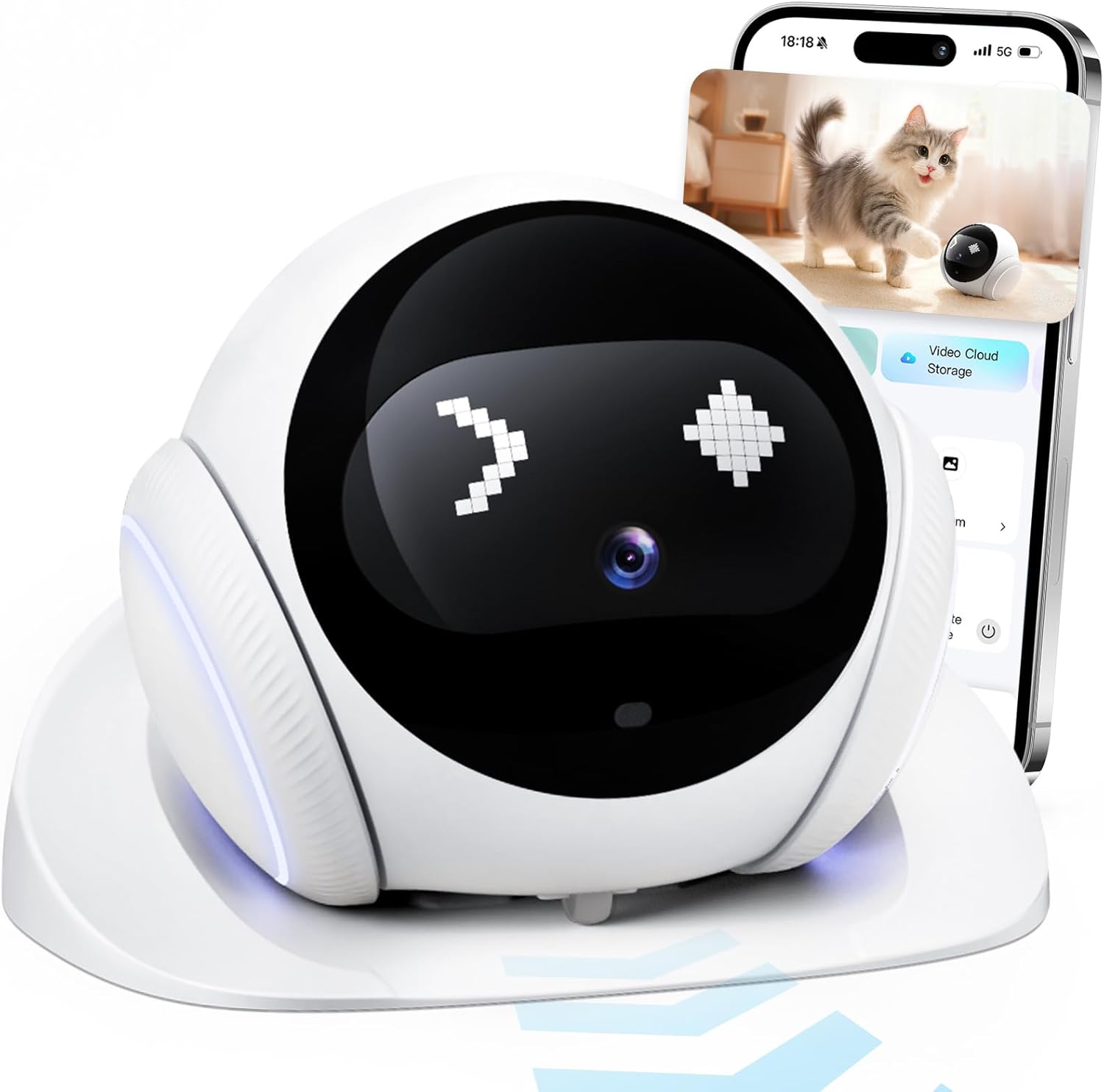 Home Security Robot Dog - Kamera dla zwierząt 1080P HD z