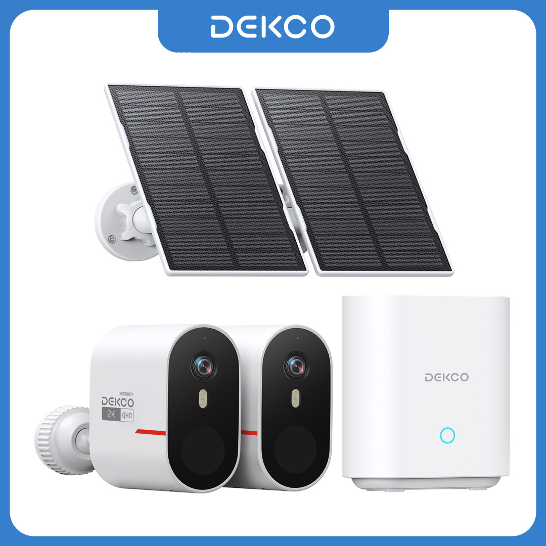 Home Security Video Cameras - Dekco 3MP WiFi Solar Camera System
