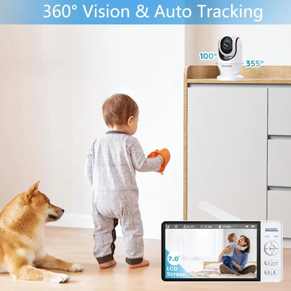 Home Security Cameras Uk - 7-calowy ekran monitora wideo dla dzieci