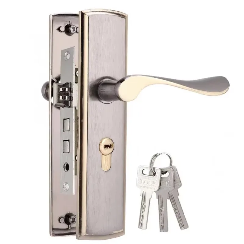 Home Security Ideas - Złoty zamek klamki do drzwi Cichy