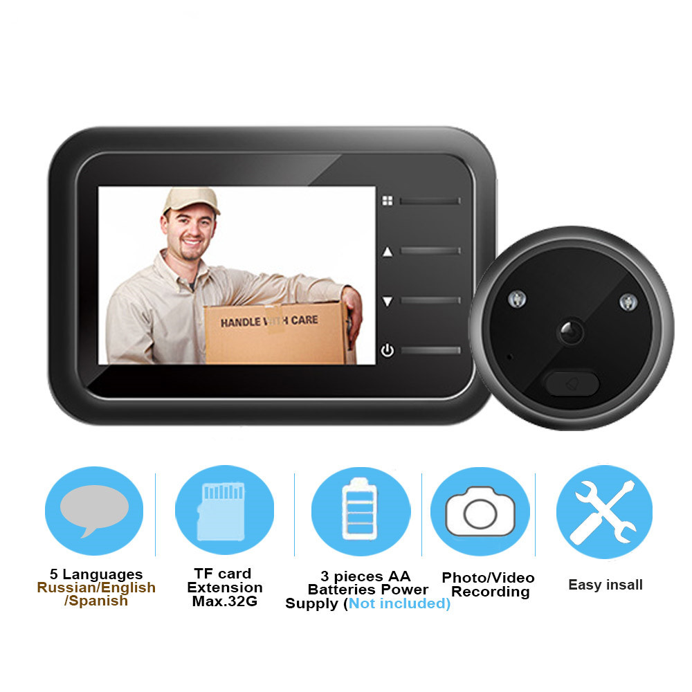 Home Security Ring Camera - Wideo Wizjer Dzwonek Kamera Wideo-oko Automatyczne