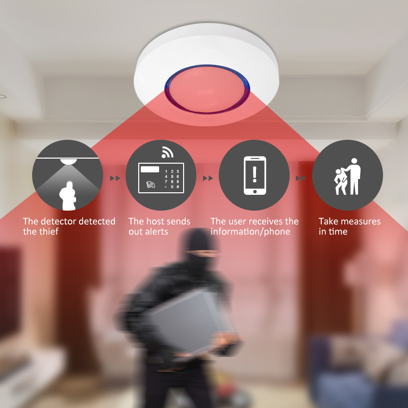Pet Immune Pir Sensor - Bezprzewodowy sufitowy czujnik ruchu PIR 360°