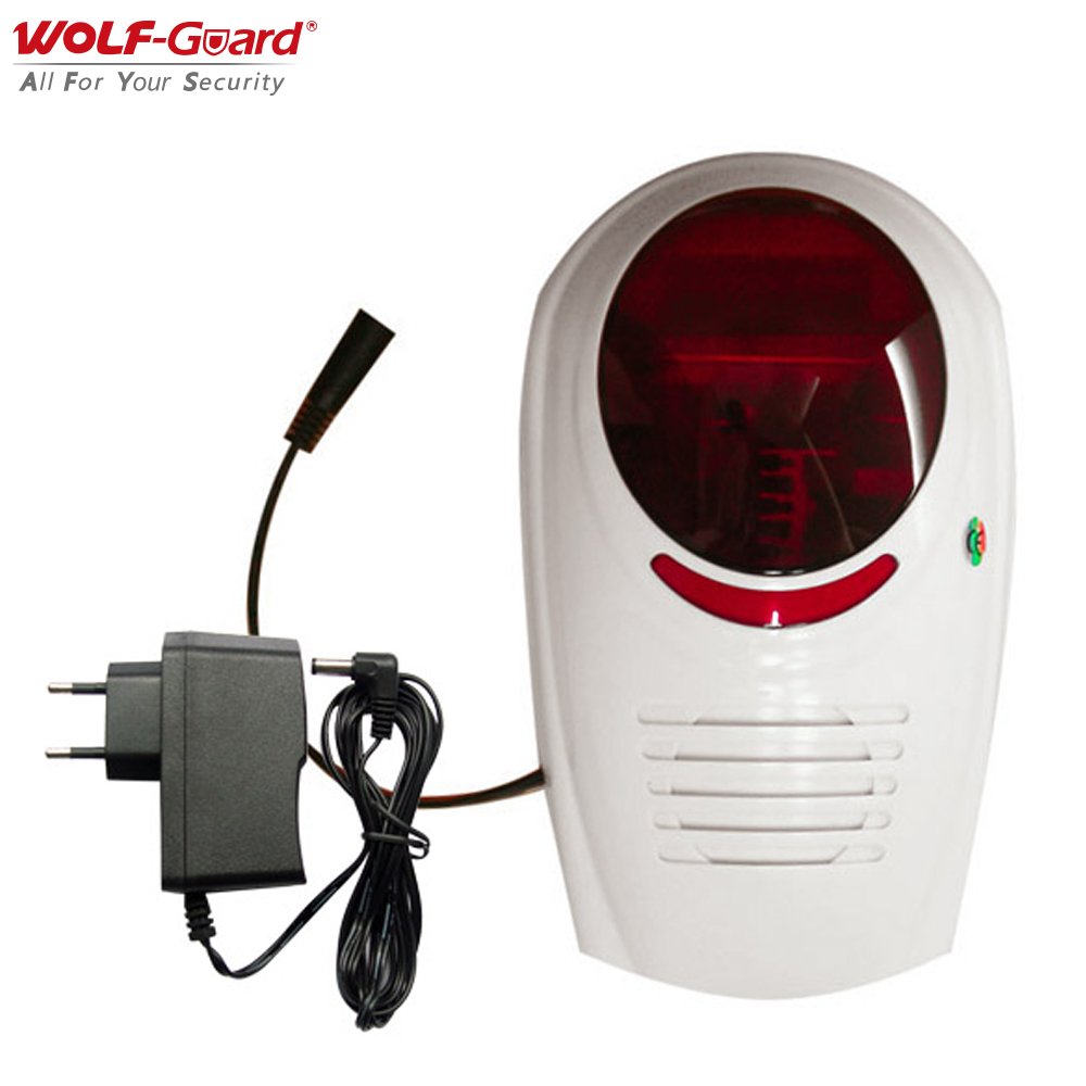 Sim Gsm Alarm - Wolf-Guard 433MHz bezprzewodowa migająca syrena dźwiękowa