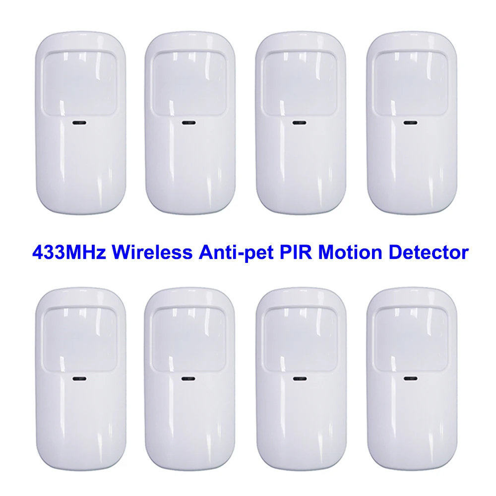 Pet Immune Pir Sensor - Biały bezprzewodowy 433MHz czujnik podczerwieni czujnik