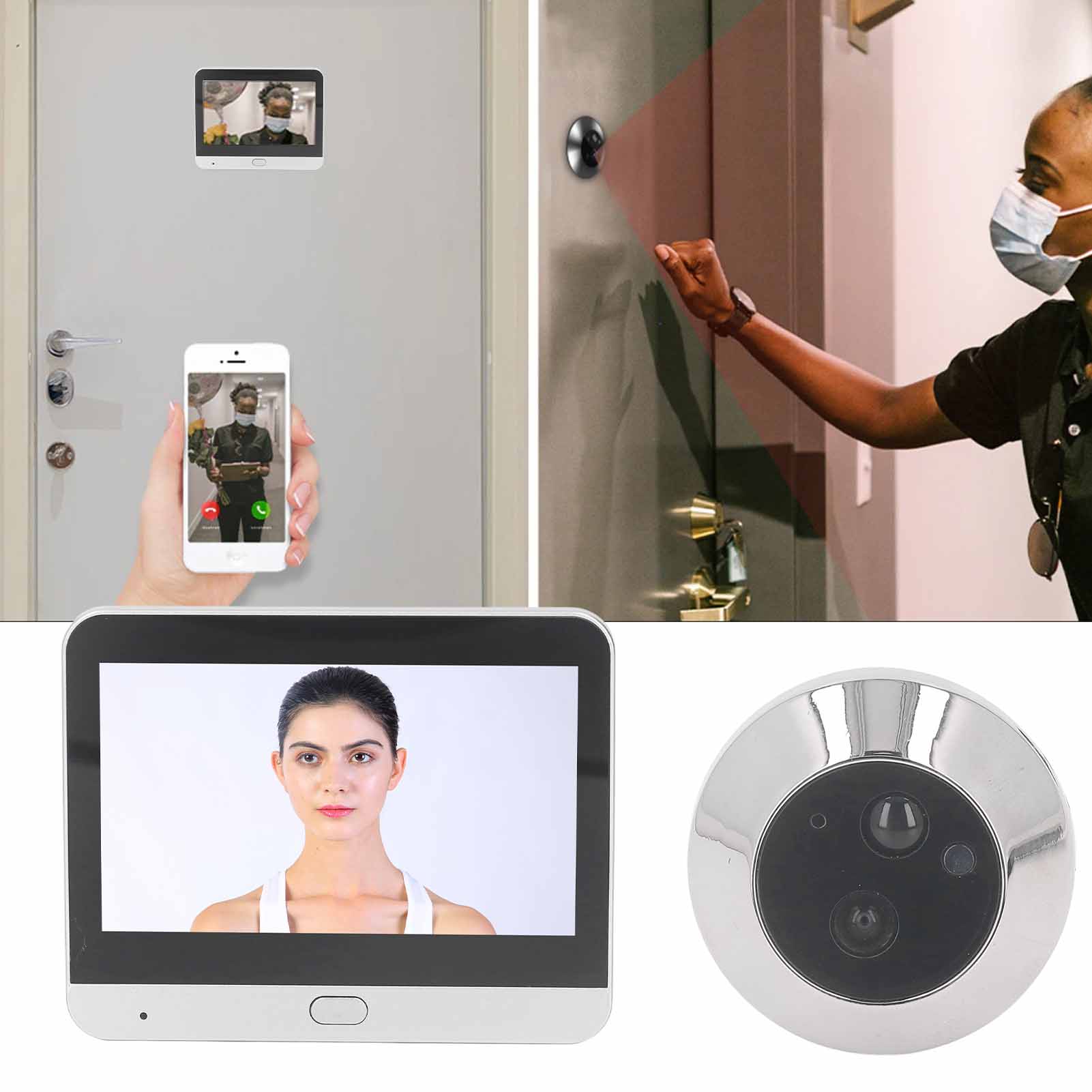 Peephole Camera Viewer - Cyfrowy wizjer do drzwi z szerokokątną