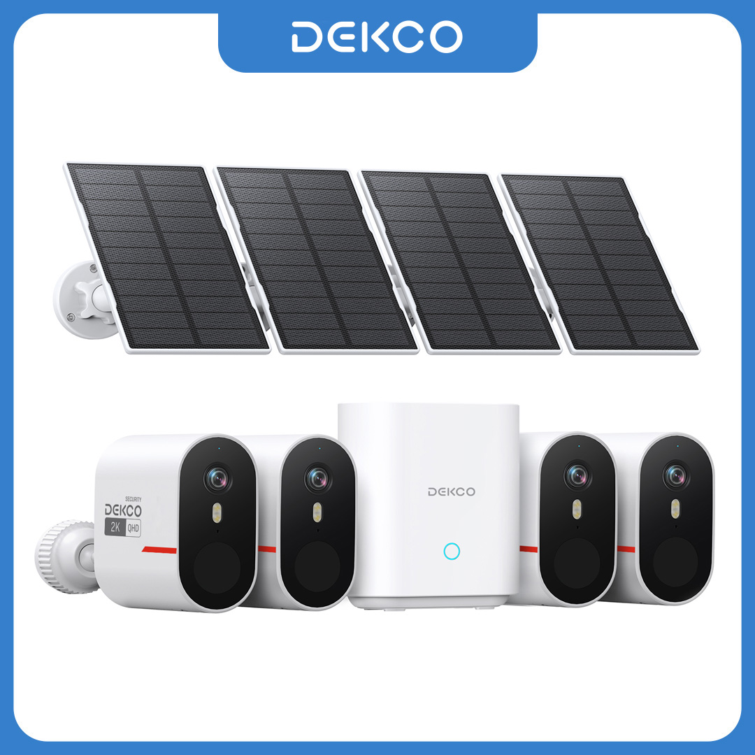Home Security And Camera Systems - System kamer solarnych Dekco 3MP WiFi,