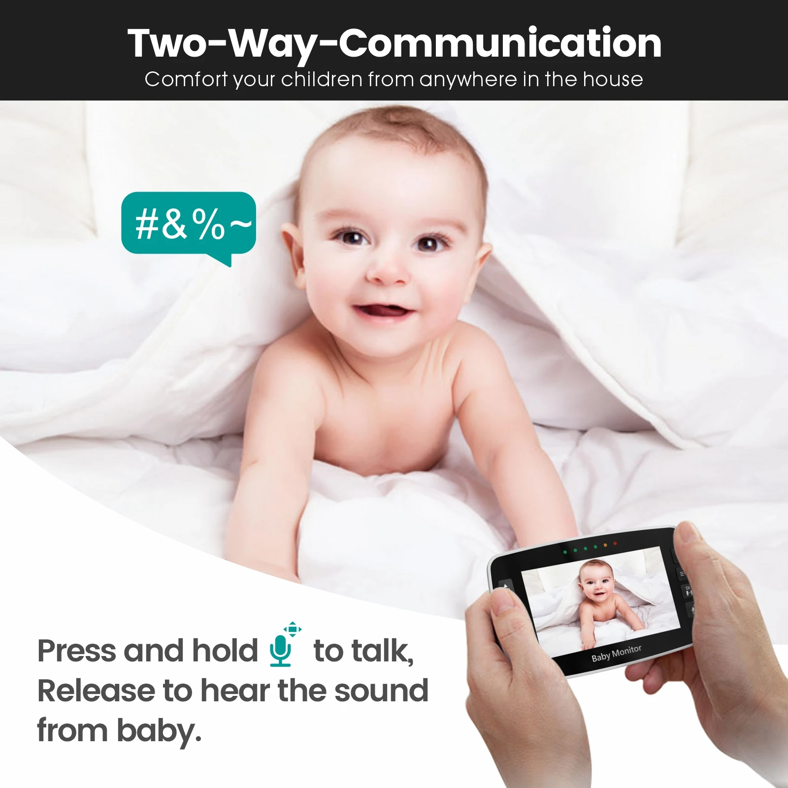 Home Security Cameras Uk - SM43A niania elektroniczna baby monitor bezpieczeństwo