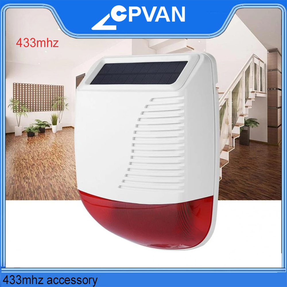 Sim Gsm Alarm - CPVAN zewnętrzna syrena bezprzewodowa 110dB dźwięk