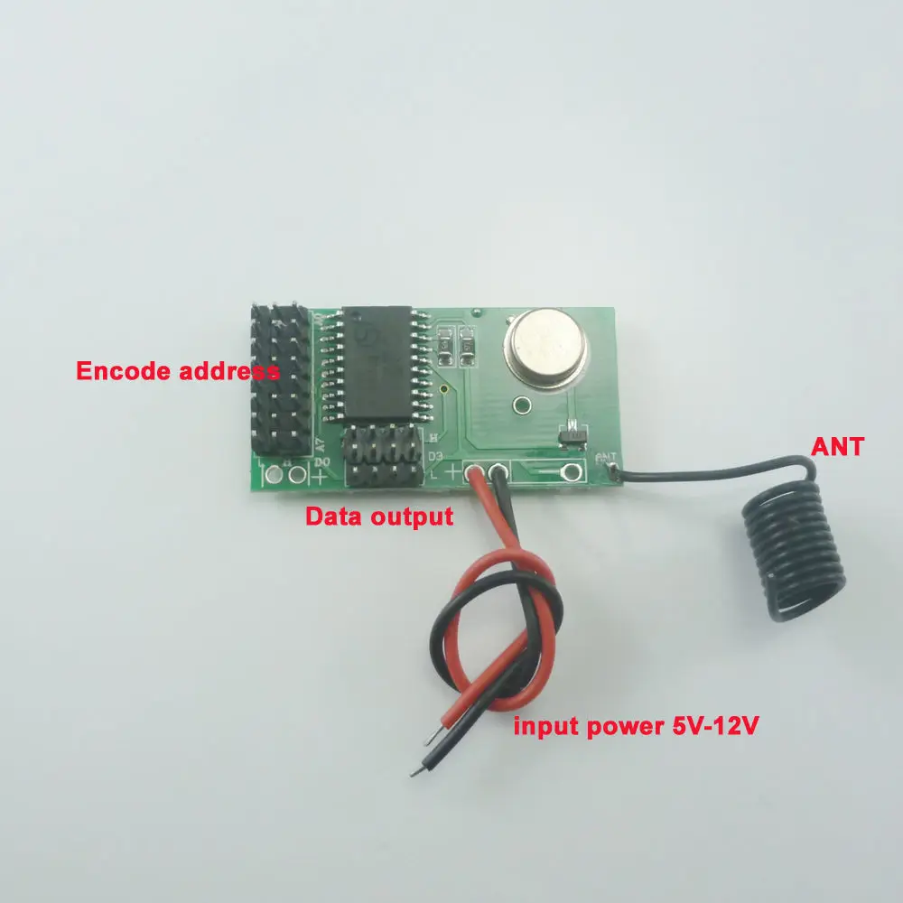 Home Security Key Fob - Moduł nadajnika DC 5V 12V 4-kanałowy