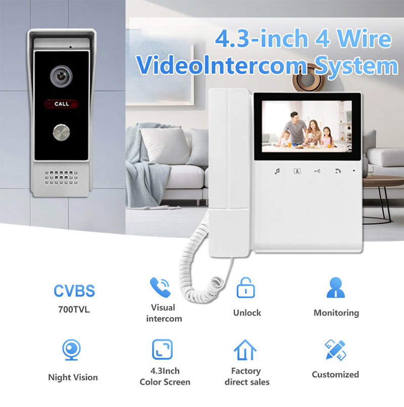 Monitor TFT 4,3 cala, 4-przewo – Peephole Camera Viewer recenzja i cena