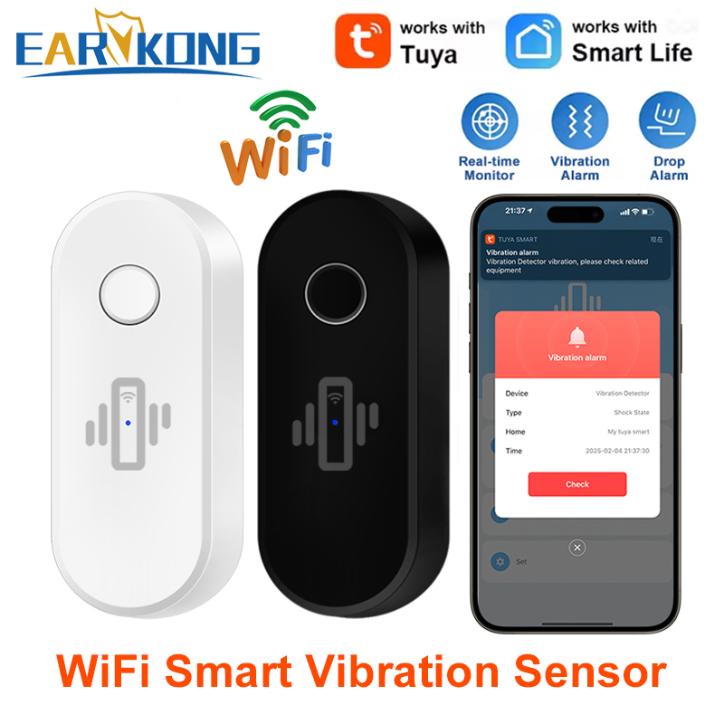 Czujnik wibracji WiFi Tuya, al – Window Alarm Sensor recenzja i cena