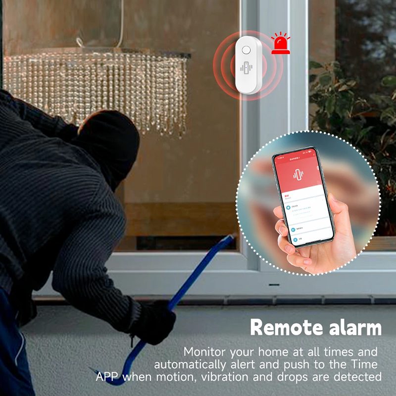Czujnik wibracji WiFi Tuya, al – Window Alarm Sensor recenzja i cena
