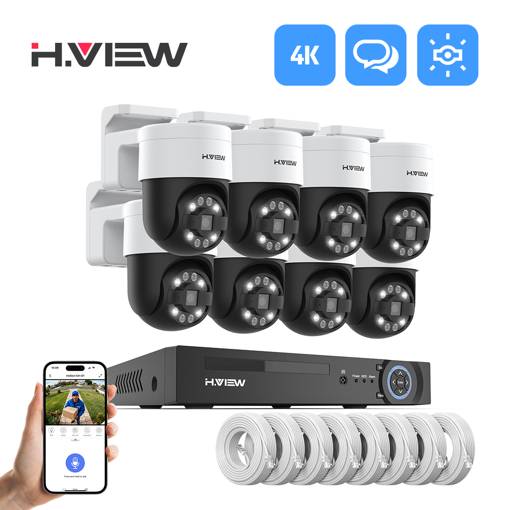 H.view 8Ch 4K 5MP 8MP System k – Home Security Video Cameras recenzja i cena