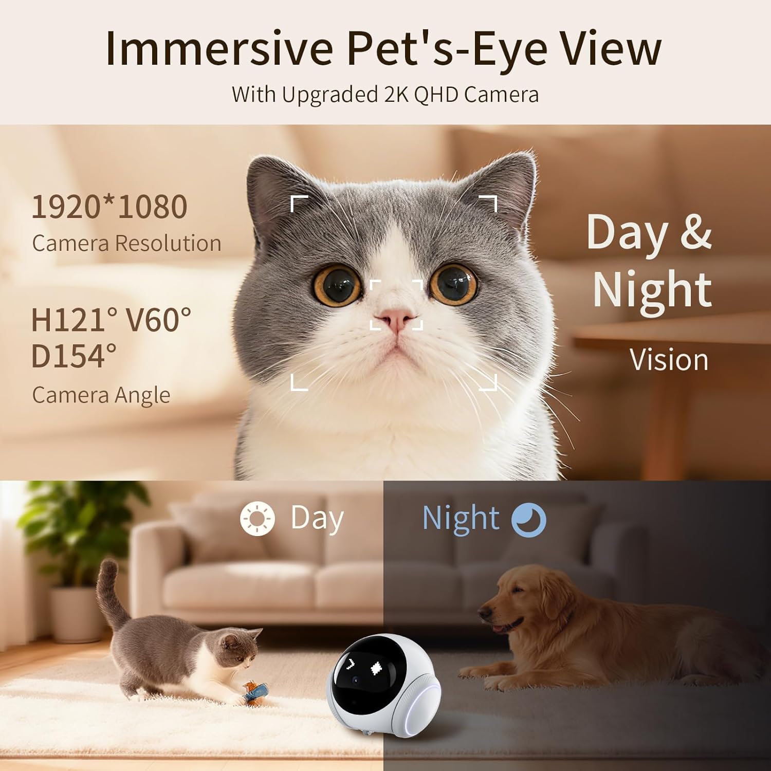 Kamera dla zwierząt 1080P HD z – Home Security Robot Dog recenzja i cena