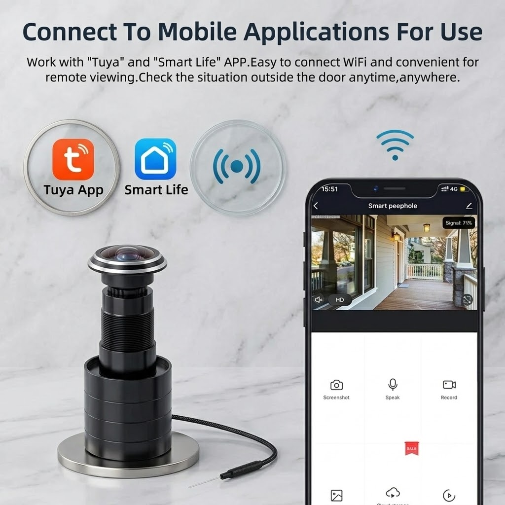 Kamera do wizjera 3MP 2K WiFi, – Peephole Camera Viewer recenzja i cena