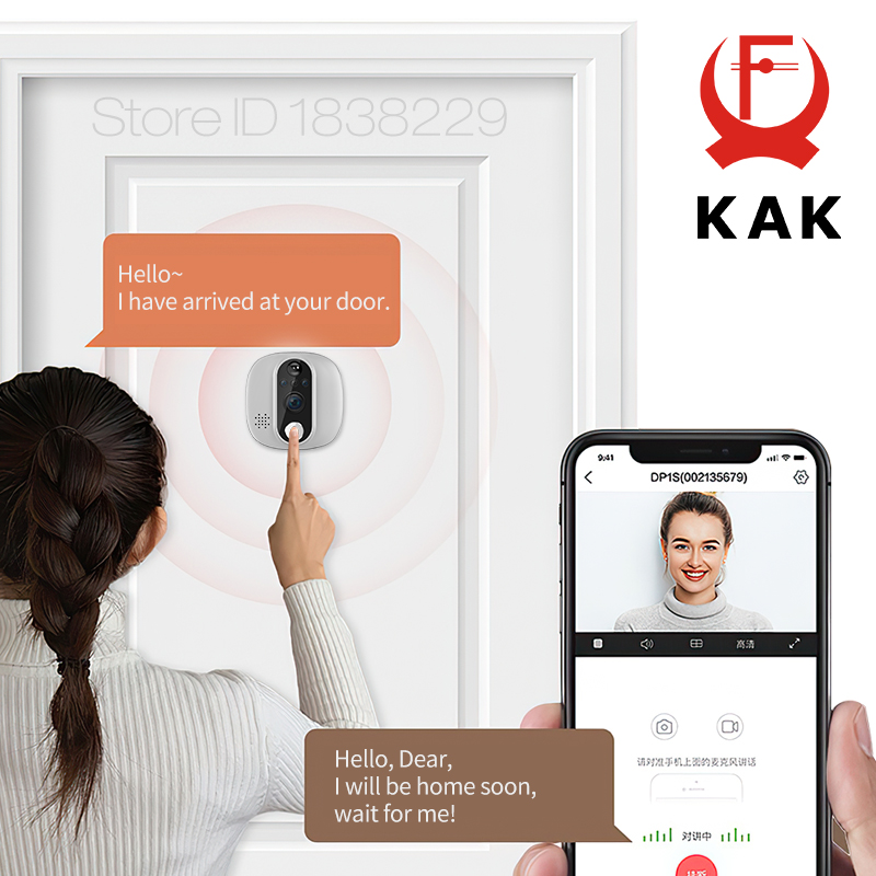 KAK Wifi Inteligentny Dzwonek  – Peephole Camera Viewer recenzja i cena